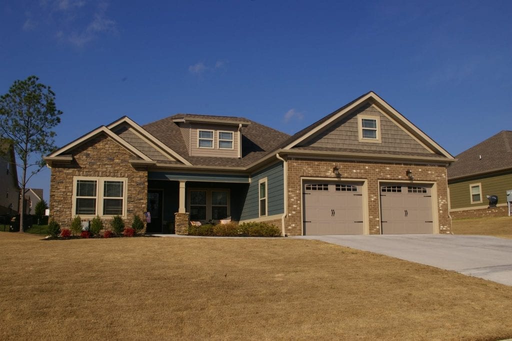 House with two car garage