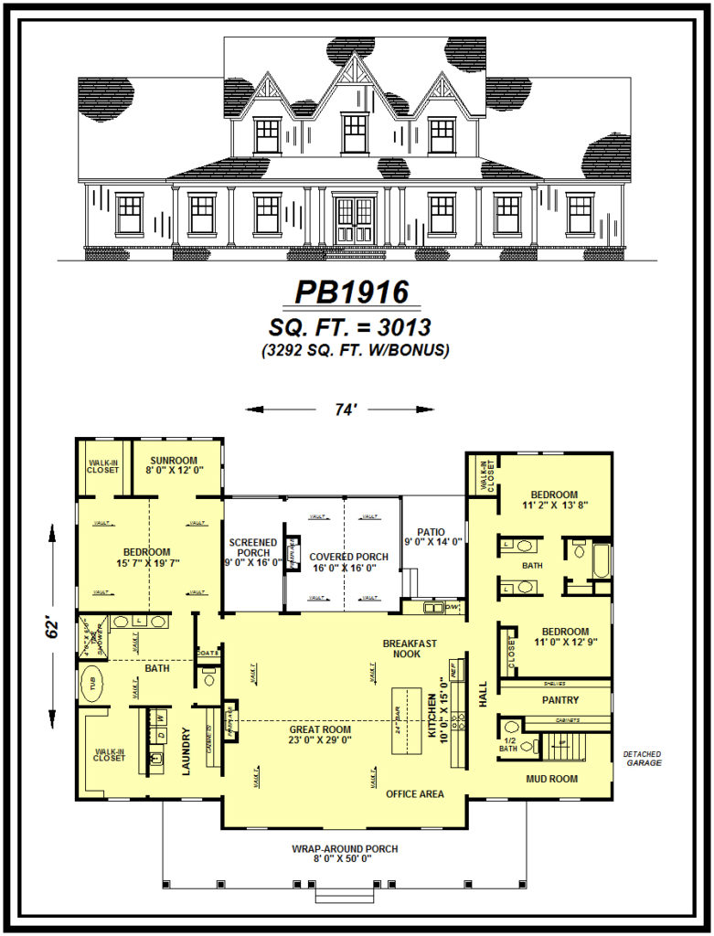 picture of house plan #PB1916