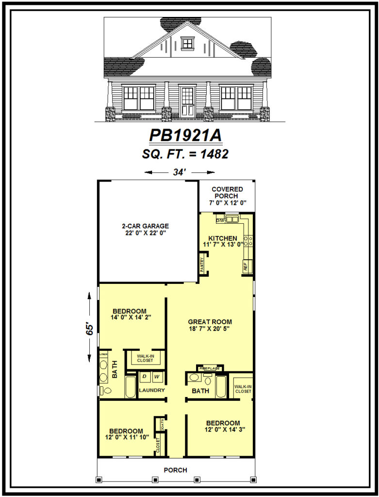 picture of house plan #PB1921A